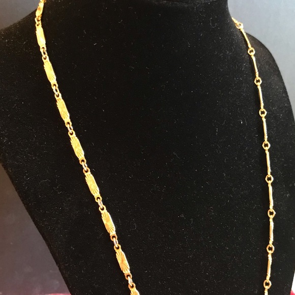 Vintage 80s Gold Plated Necklace Chain - Picture 12 of 16